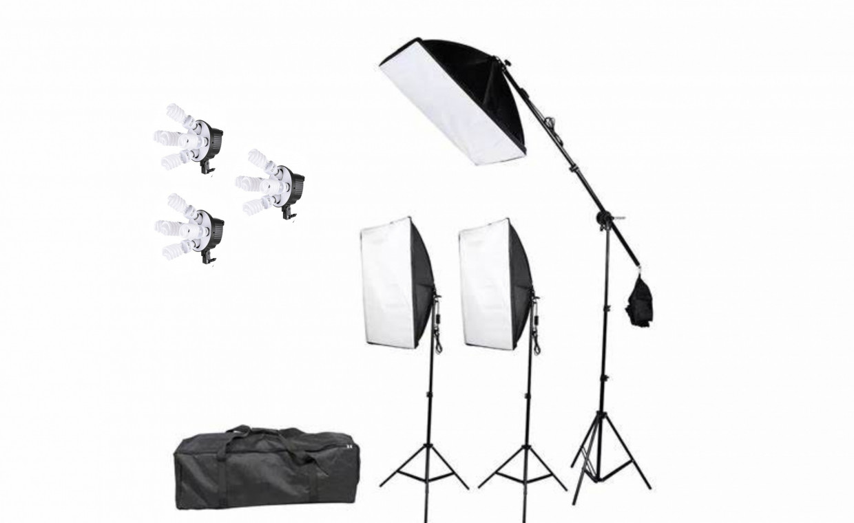 Photo studio equipment for rent, 3 Softbox • Šviesdėžė • Apšvietimas rent, Vilnius