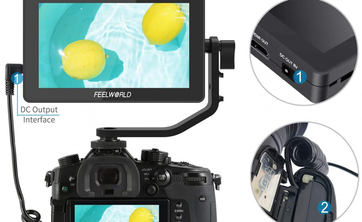 Camera accessories for rent, Monitorius FEELWORLD F6 PLUS 5.5 INCH rent, Vilnius