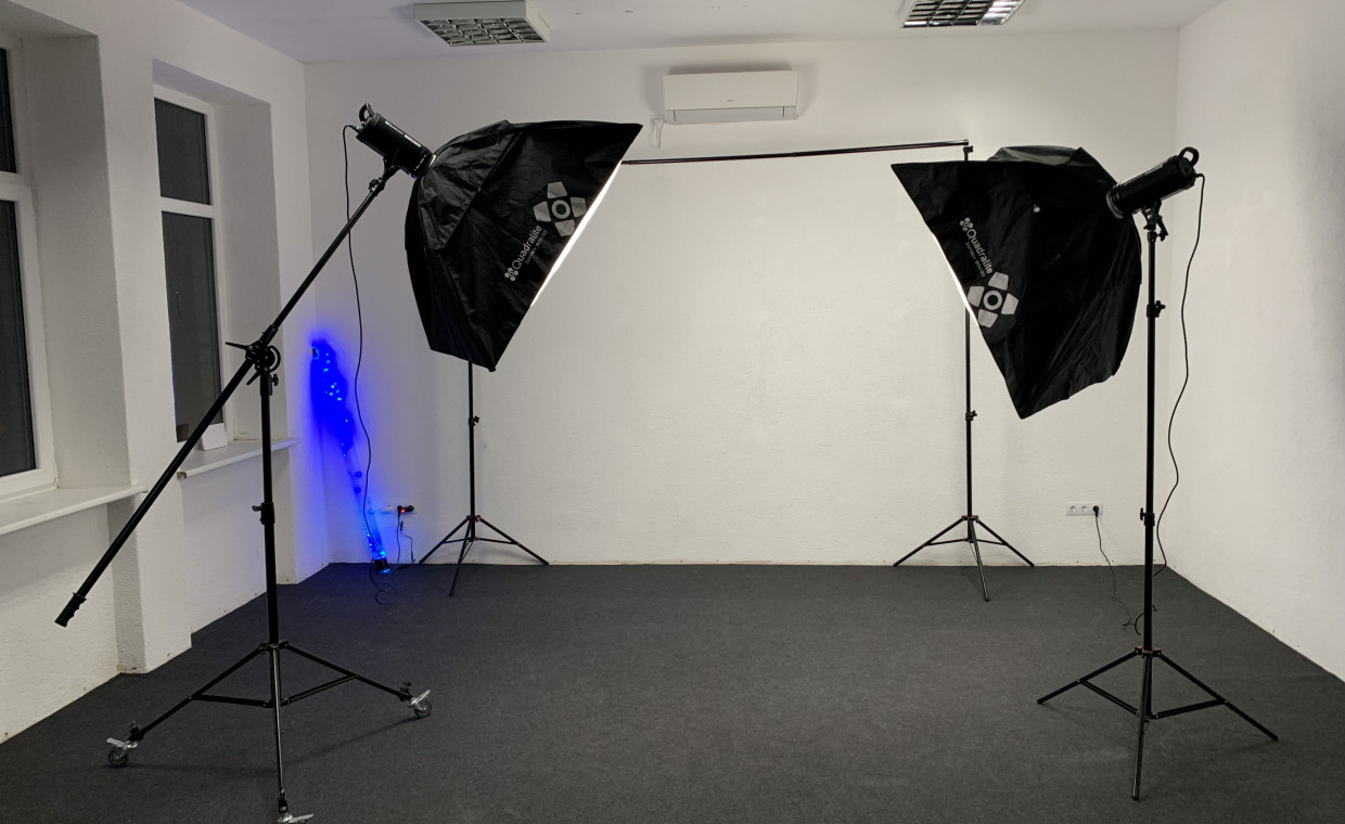 Photo studio equipment for rent, Fonų sistema fotosesijom su green screen rent, Vilnius