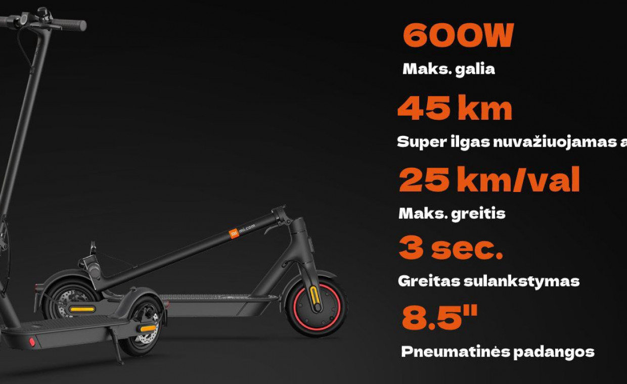 Scooters and bikes for rent, Elektrinis paspirtukas XIAOMI Mi Pro 2 rent, Šiauliai