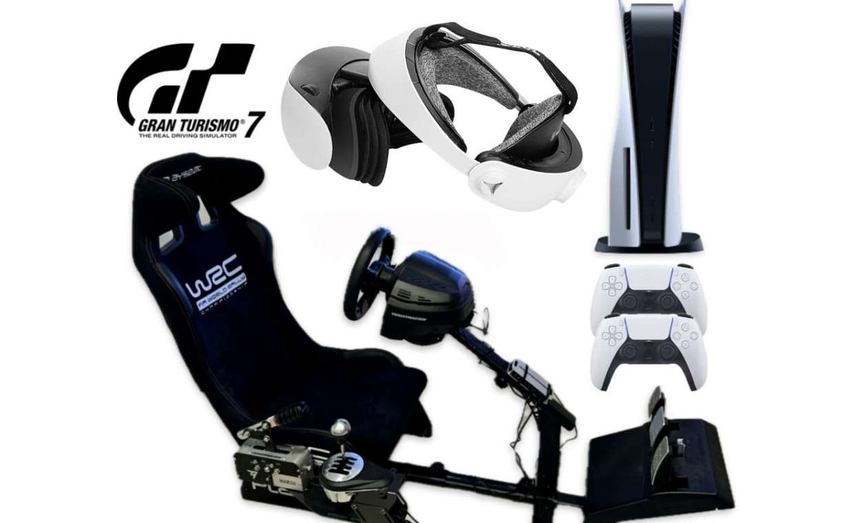 Gaming consoles for rent, Driving Simulator PS5-PSVR2-T300RSGT rent, Kaunas