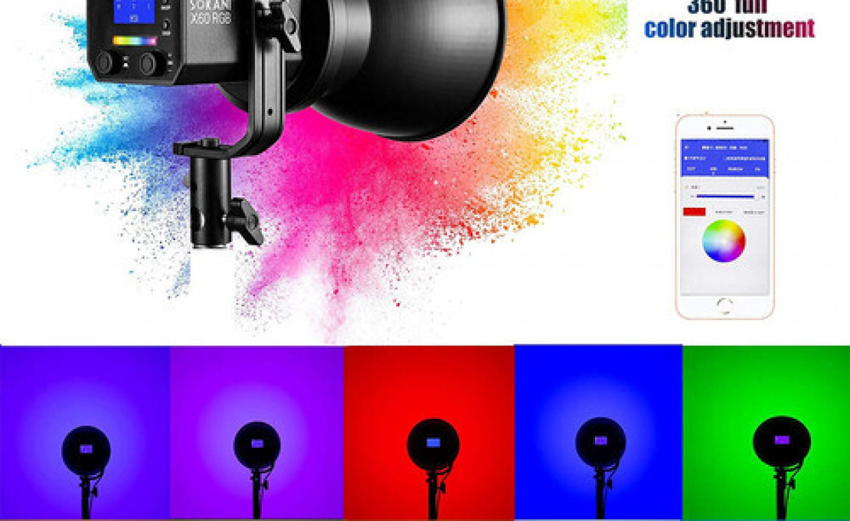 Photo studio equipment for rent, Sokani X60-RGB (60w) rent, Kaunas