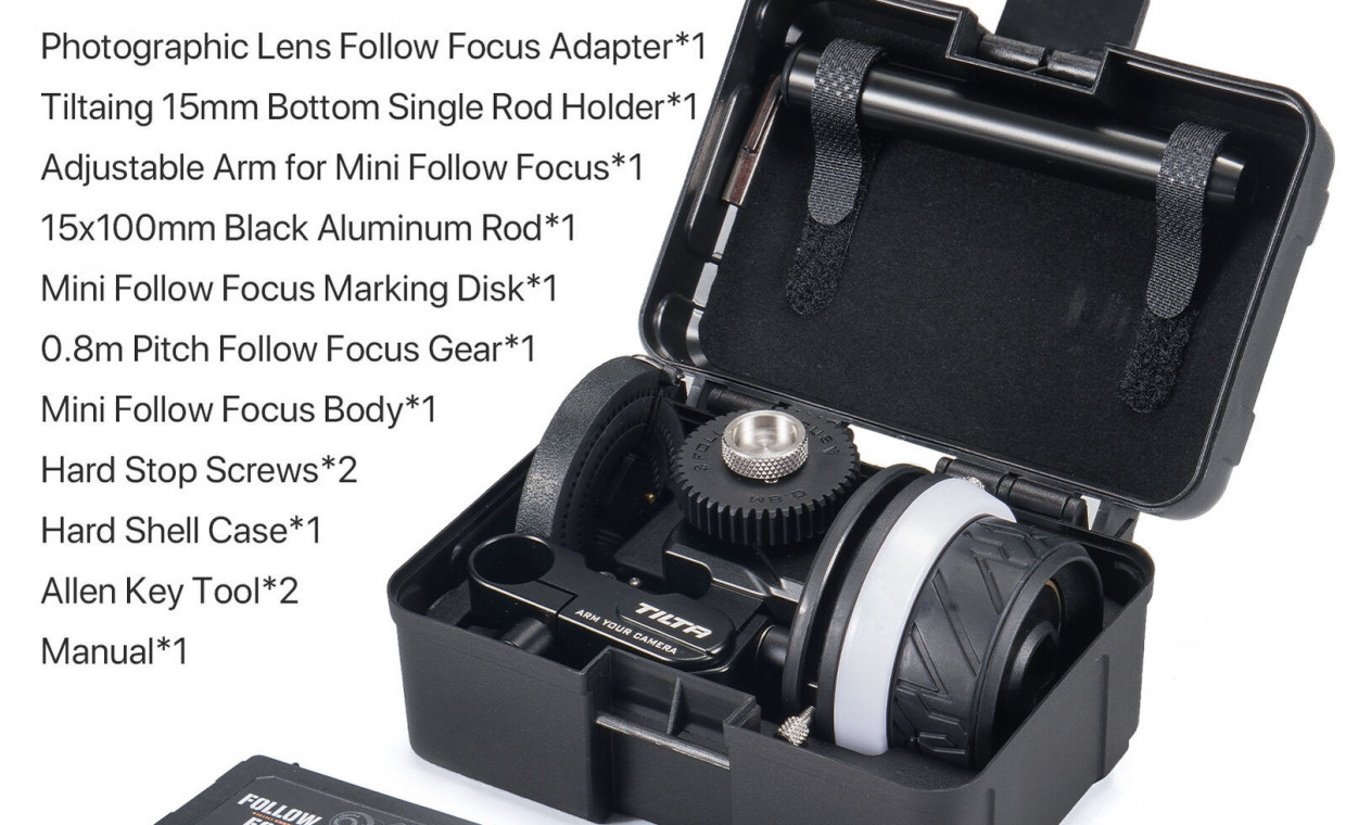 Camera accessories for rent, Tilta FF-T06 Follow Focus Pooler rent, Vilnius