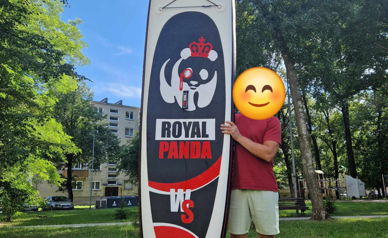 Standup paddleboarding for rent, Irklentė SUP Royal Panda (premium klasė) rent, Klaipėda