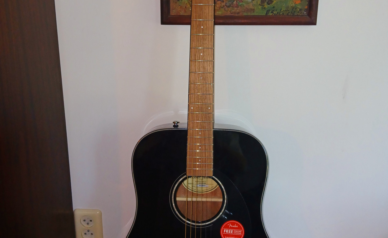 Audio equipment and instruments for rent, Gitara Fender FA-125 Dreadnought Black rent, Vilnius