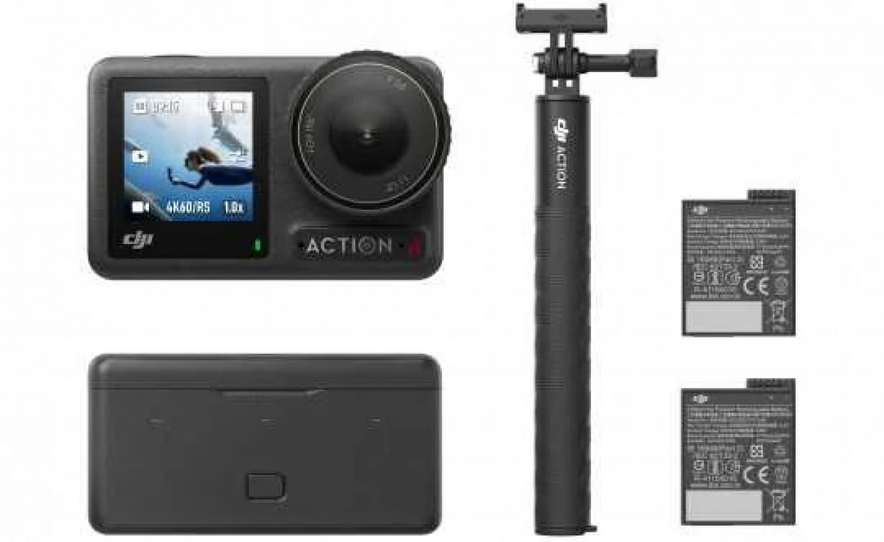 GoPro and action cameras for rent, Osmo Action 4 Adventure combo su ND rent, Vilnius