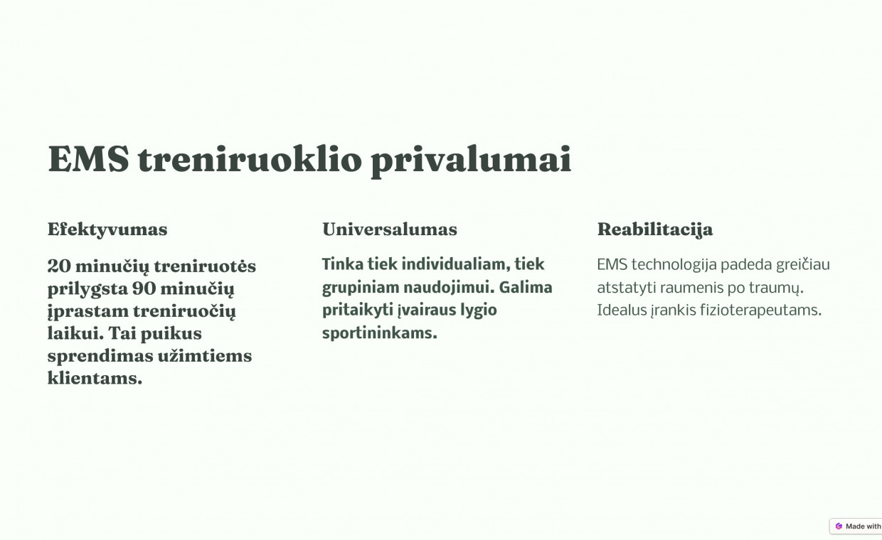 en:Sporto prekių nuoma, EMS treniruoklis rent, Vilnius