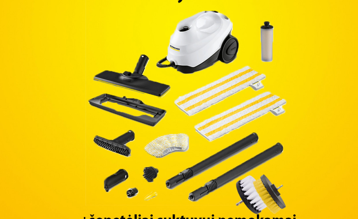 Carpet cleaners for rent, Garų valytuvas Karcher SC3 EasyFix Plus rent, Kaunas