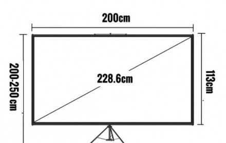 Projektoriaus ekranas 90 colių