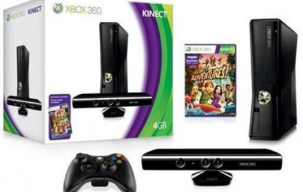 Xbox 360 su kinect ir žaidimais